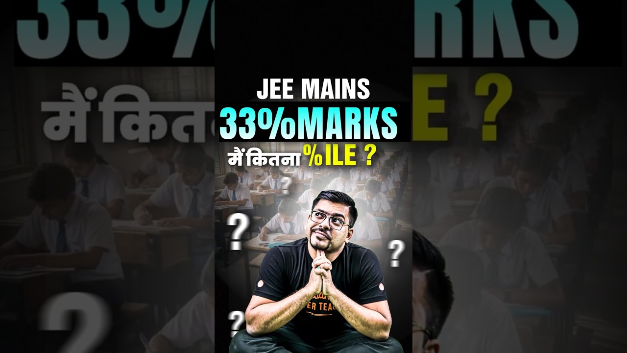 33% Marks mein Kitne %ile ? #jeemains #jee2026 #jee #jeeexam #jeeexamprep #jeeadvanced #shorts