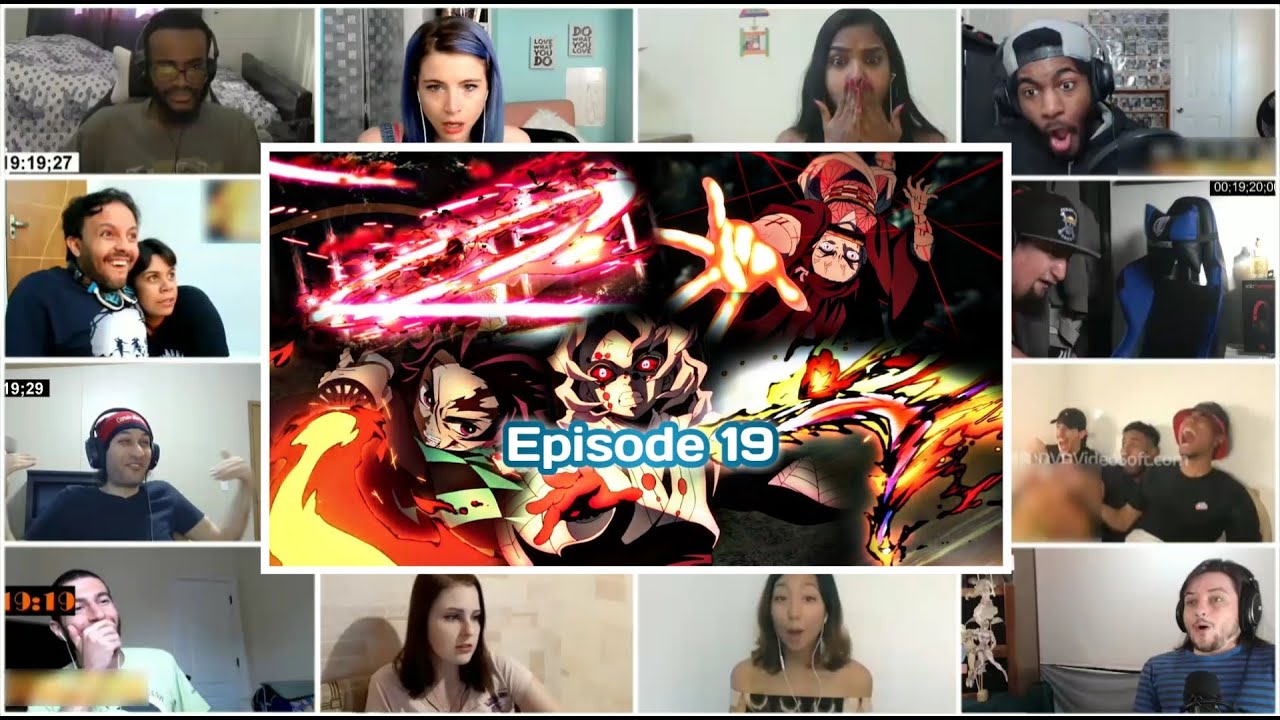 Kimetsu no Yaiba - Demon Slayer episode 19 reaction mashup! - Tanjiro & Nezuko vs Rui