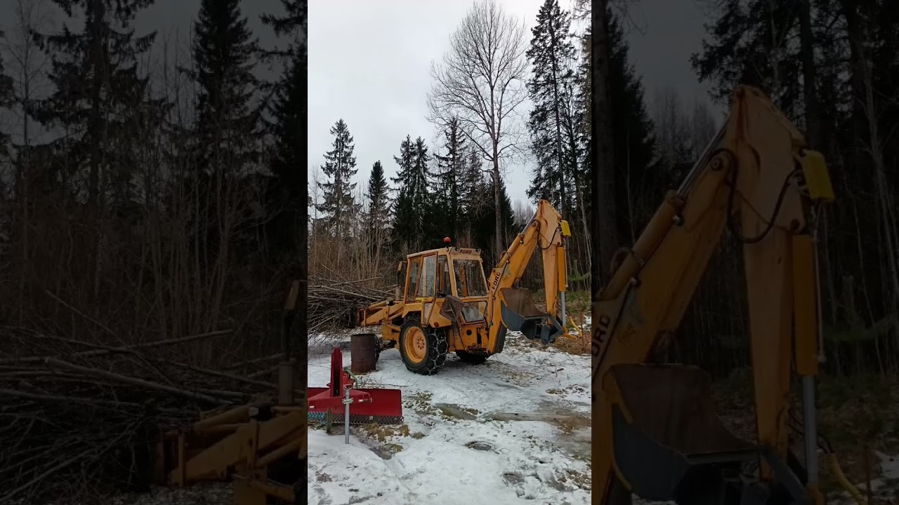 #ford #lunta #550 #snow #puita #traktor #traktorikaivuri #kaivuri #valot #valo