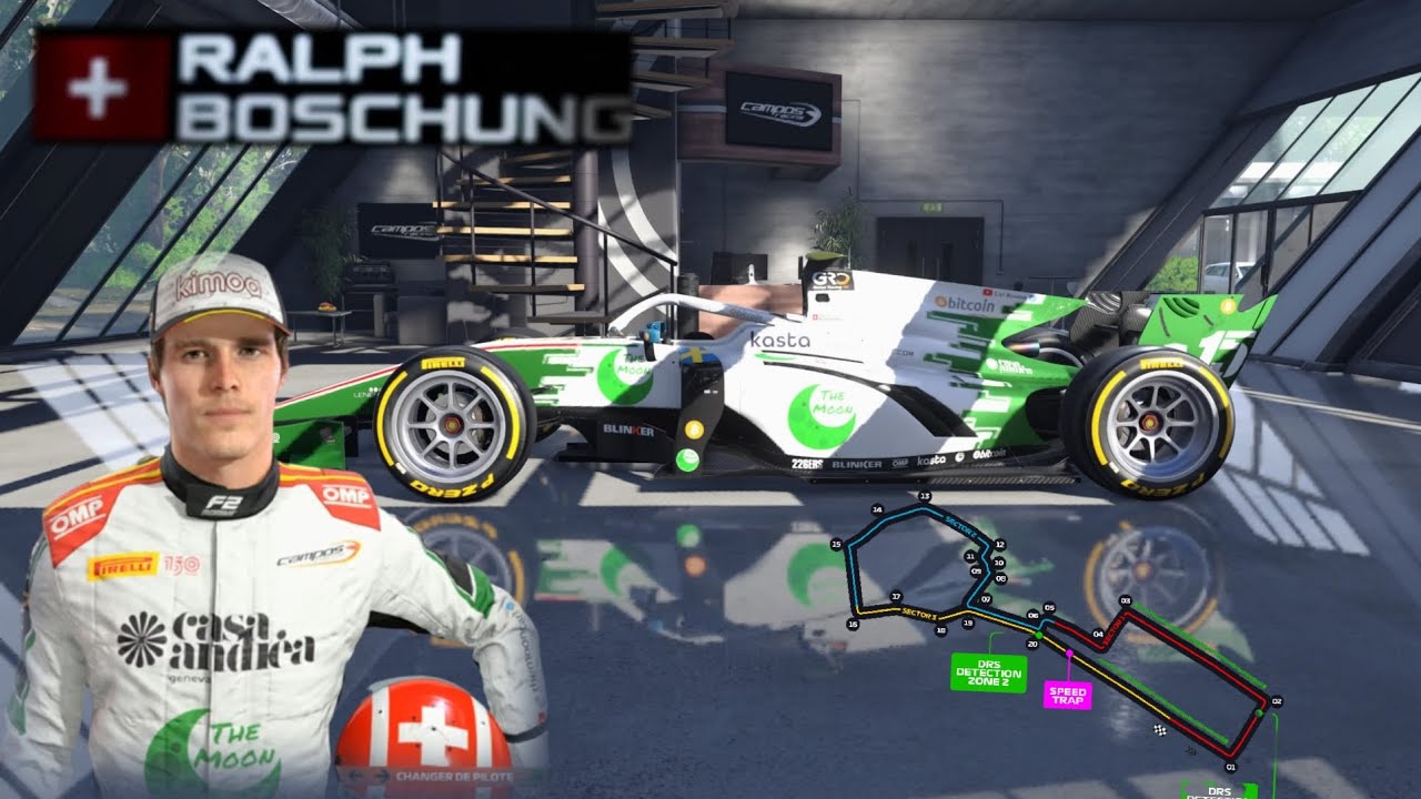 F1 2022 - F2 Sprint race - Ralph Boschung 🇨🇭 (Campos racing 🇪🇸) - Baku City Circuit 🇦🇿