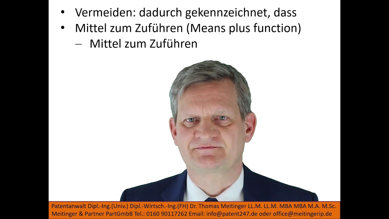 Die Formulierung von Patentansprüchen