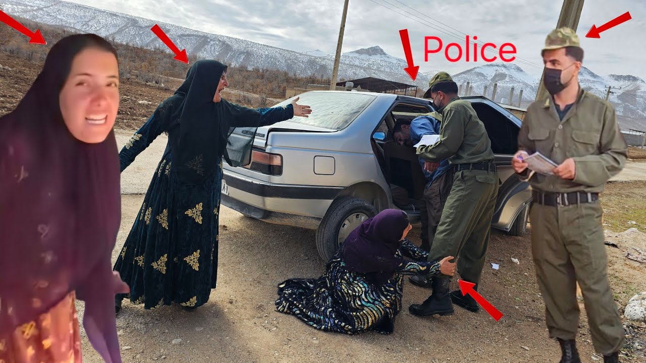 Police footprints amidst Sholeh and Saber's clash while searching for Shokoofeh