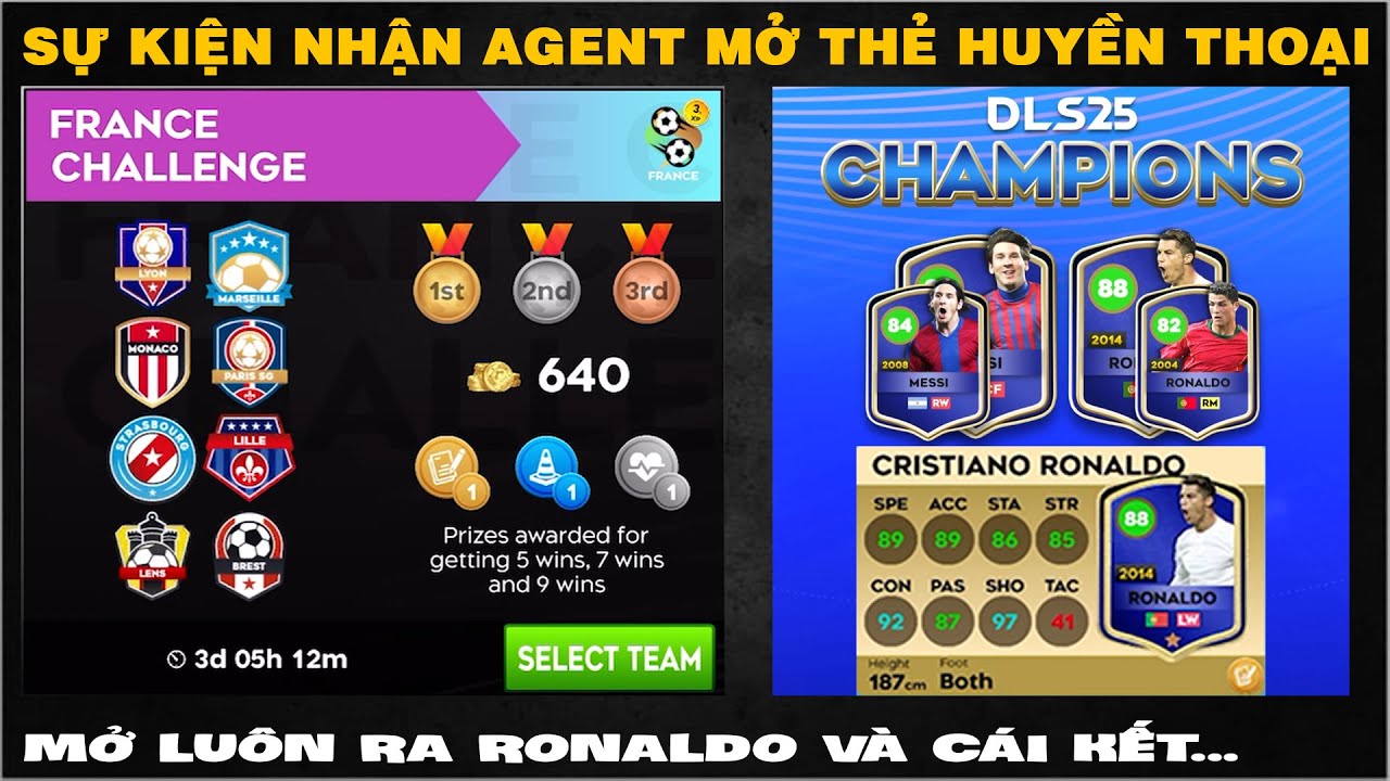 DLS 25 | Hoàn thành sự kiện CLB Ligue 1 | Nhận Agent mở Ronaldo nhưng lạ lắm