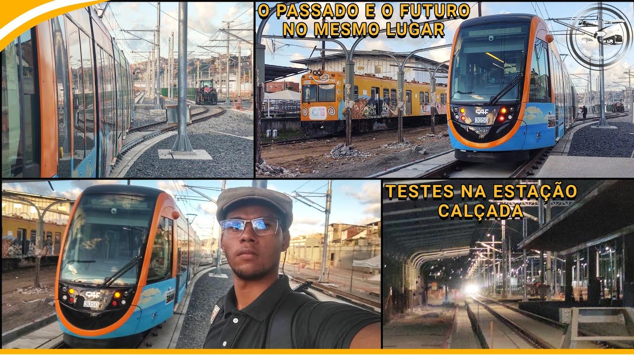 TESTES DO VLT CAF URBOS 3 Série 3000 (305) NA CALÇADA PÓS-EVENTO ABRE-ALAS e Museu Ferroviário, CTB
