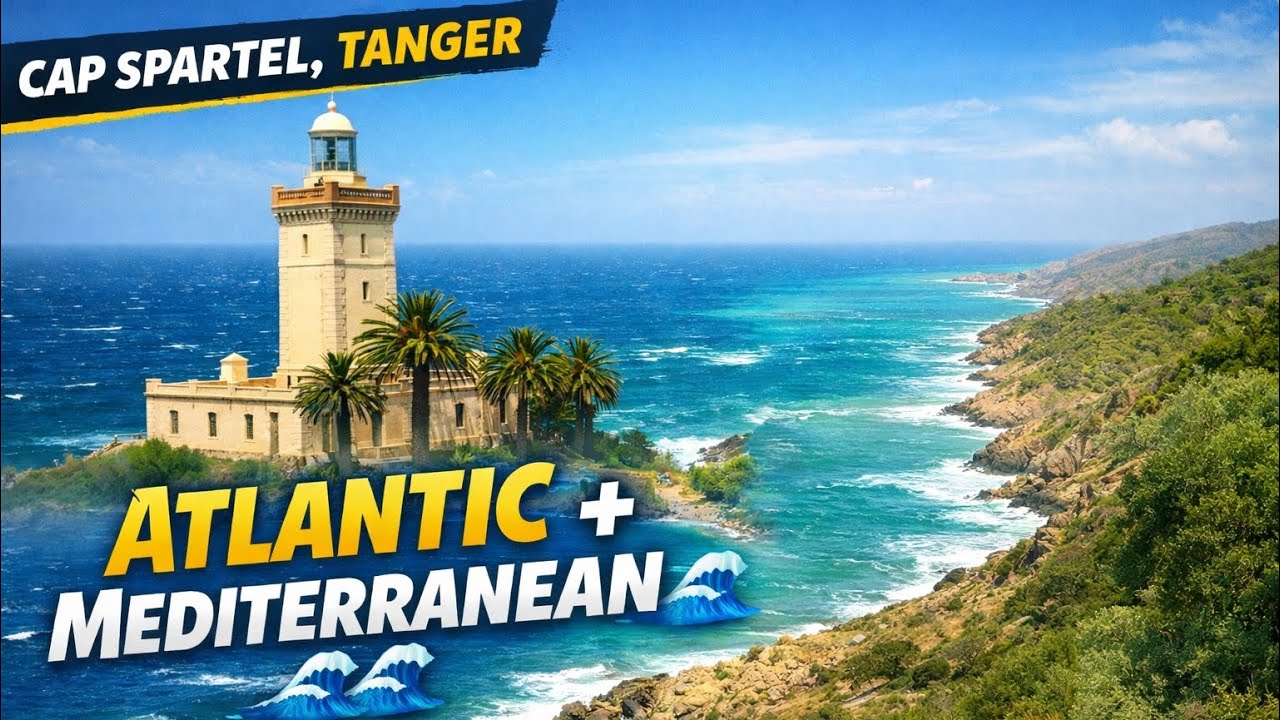 “Cap Spartel,Tanger | Where Atlantic Meets Mediterranean 🌊 |Travel Vlog” ✅ 