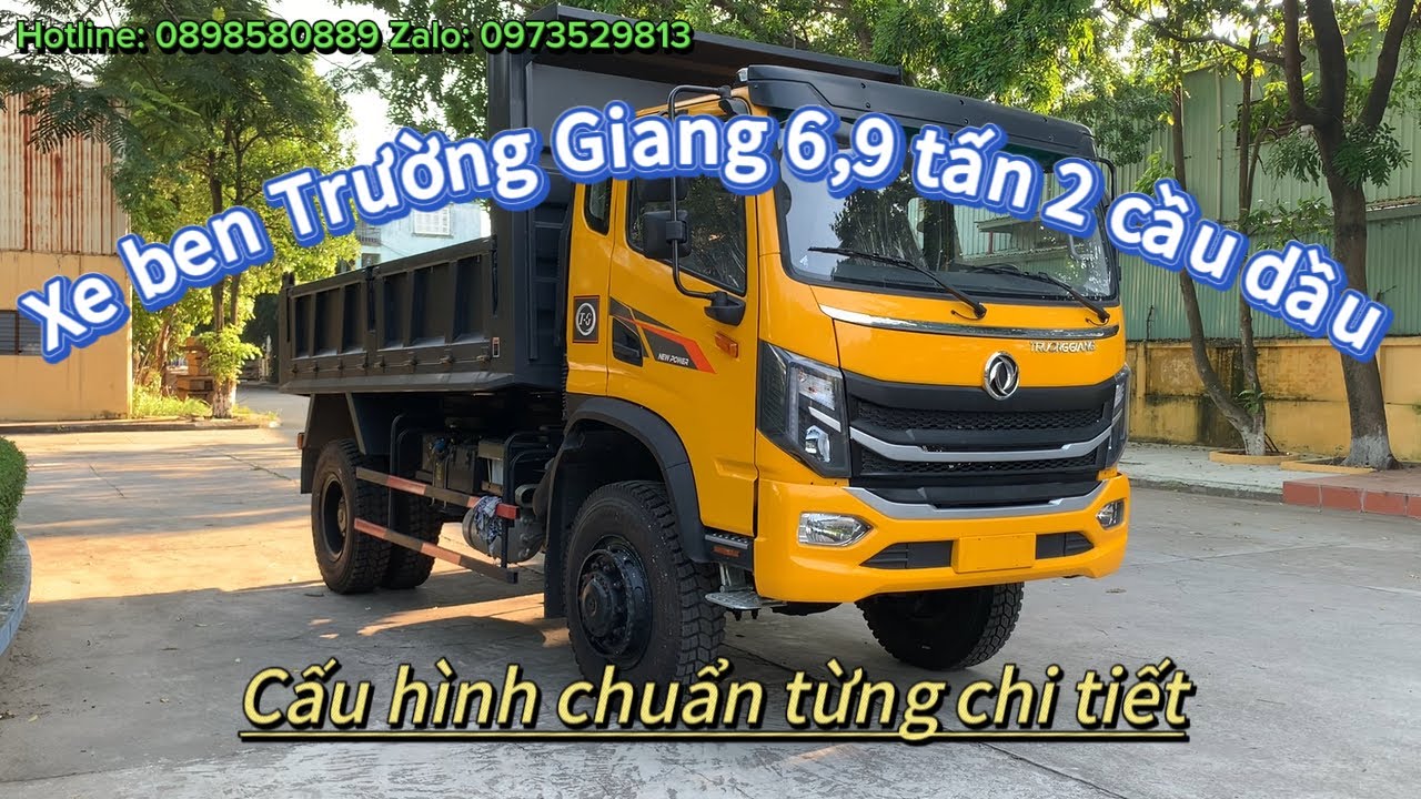 Chi tiết xe ben Trường Giang 6,9 tấn 2 cầu dầu | Mẫu xe chuẩn đi rừng | Ưu và nhược điểm