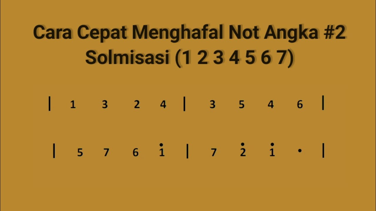 Cara Cepat Menghafal Not Angka #2