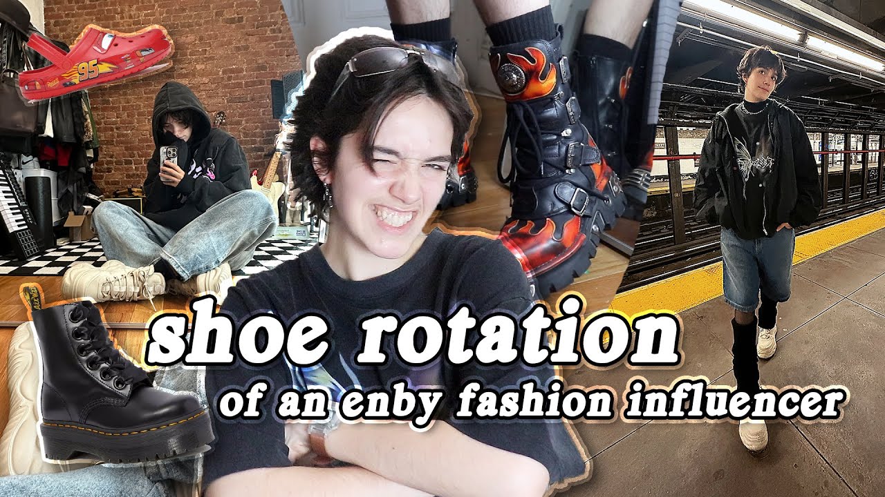 what shoes i wear as a nonbinary fashion content creator 🫶🏻✨ // dr martens, new rock, buffalo, etc.
