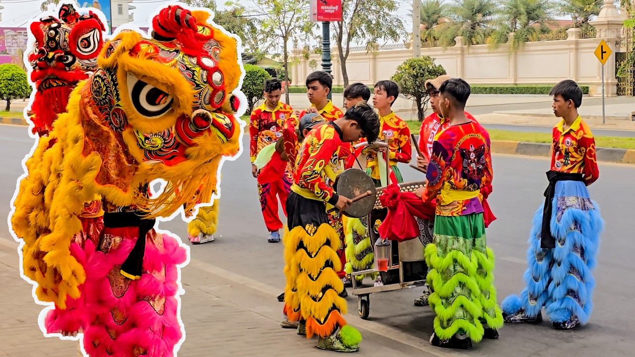 Lion Dance Chinese New Year 2026 - ម៉ុងសាយ វិហារ ហុក តិចស៊ឺ គៀនឃ្លាំង