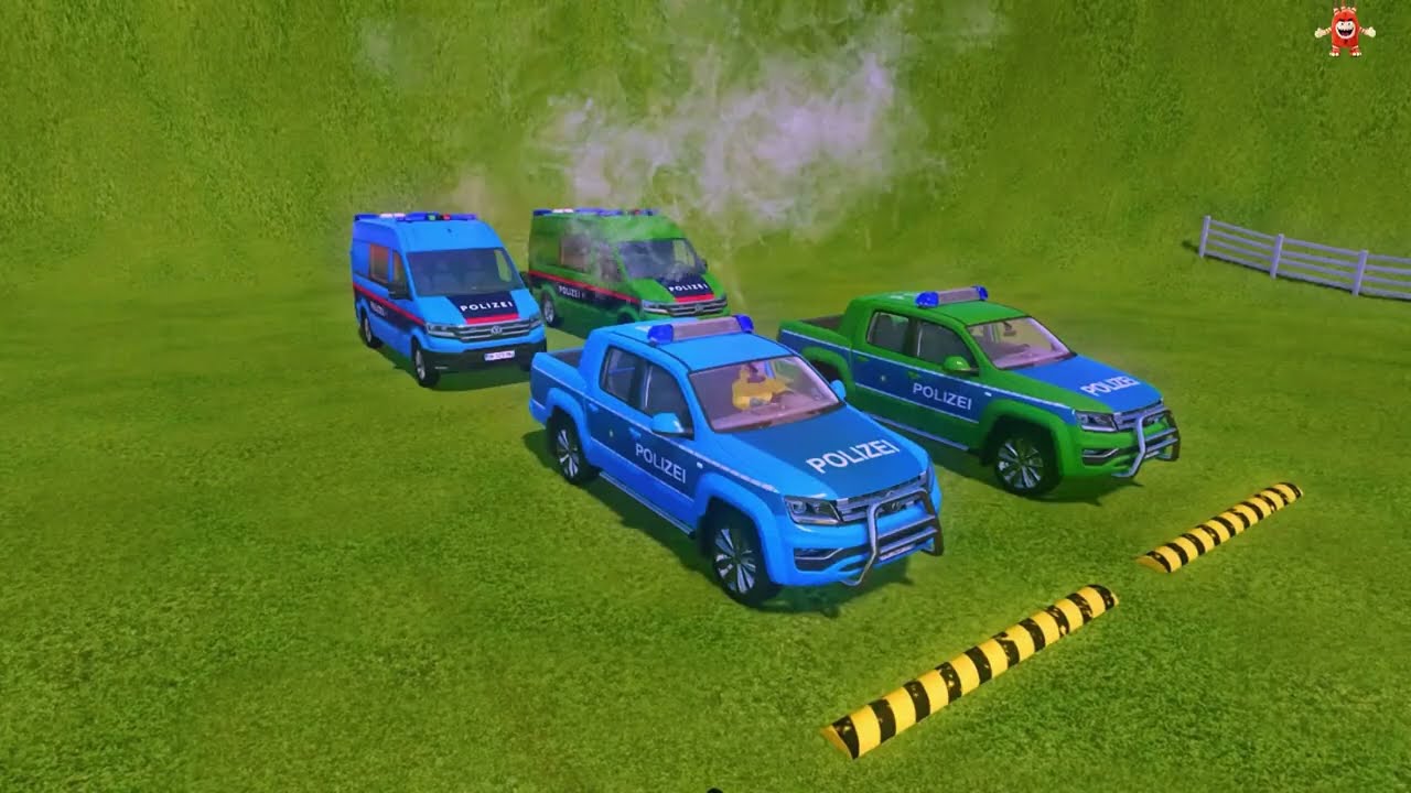 Colorful Vehicle Challenge - Dump Truck, Transport Truck & Construction Games