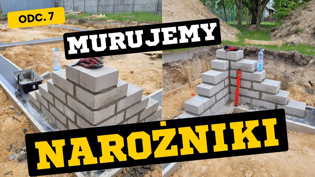 Vlog budowlany | Odc. 7 Murujemy narożniki | Dom na start 114m2 | Fundamenty |