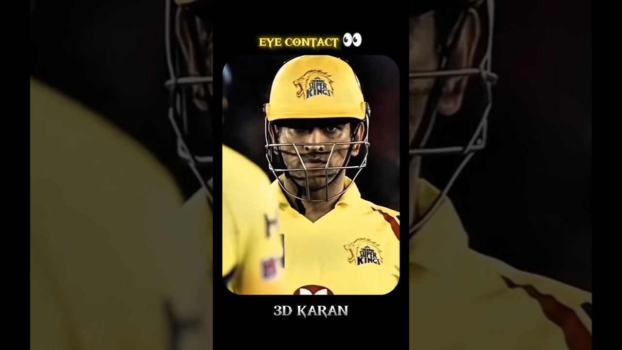 Eye contact with MS Dhoni 💀