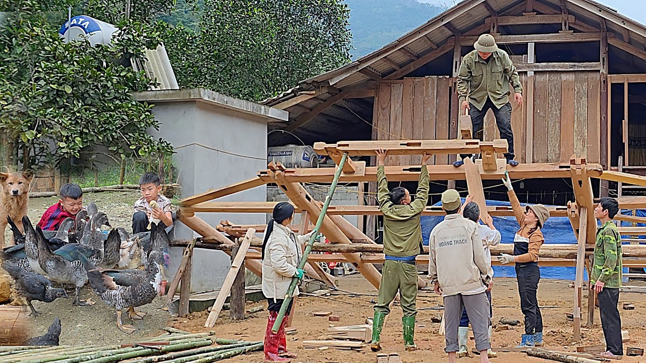 Dang and Thanh were delighted to receive help from their kind neighbors in building their new home.