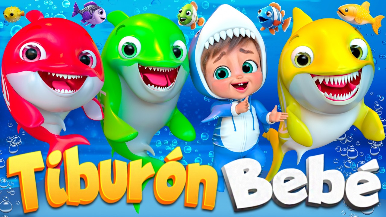 Canciones Infantiles | El Baile de Bebé Tiburón, Cinco patitos, La canción del baño, Mariposita