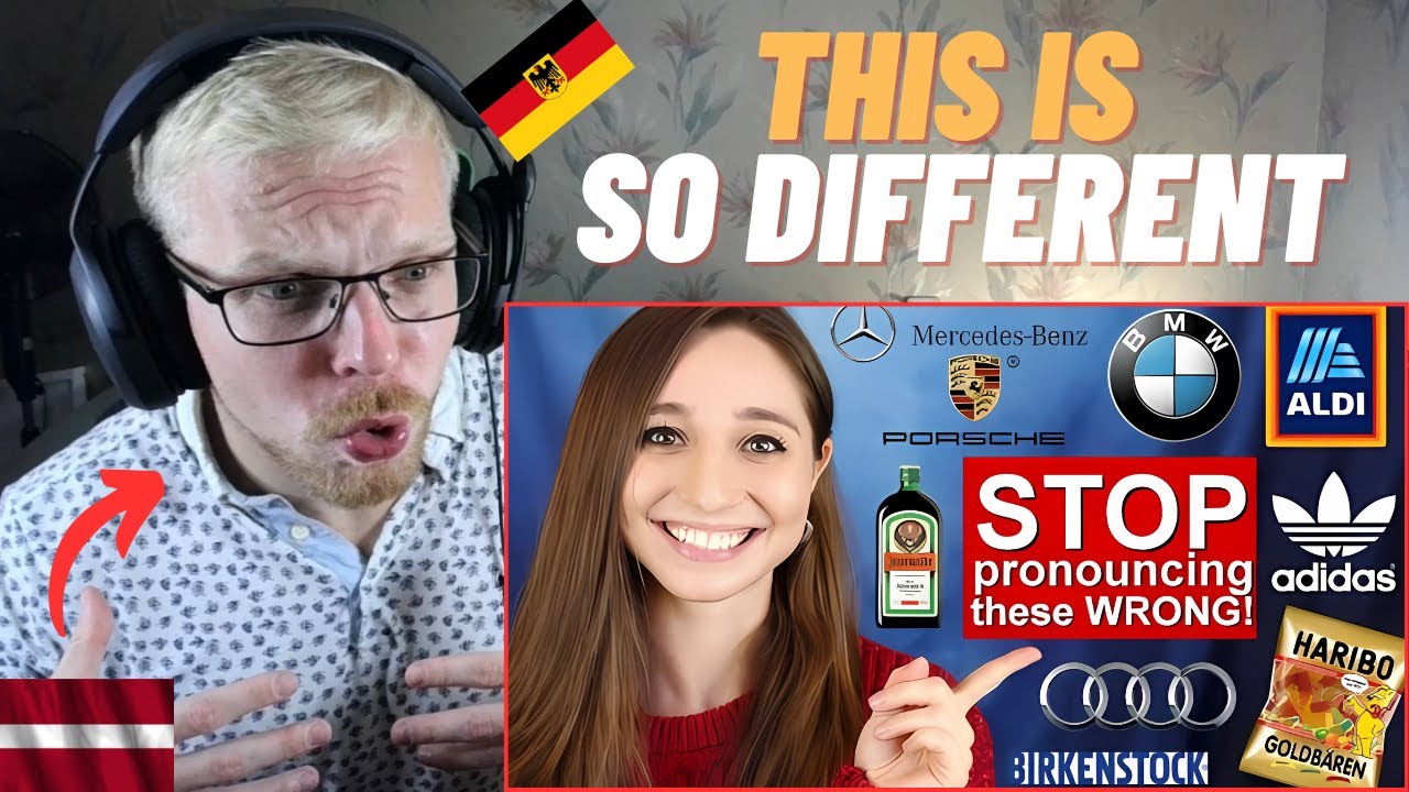 Latvian Reaction to 15 German Brand Names People Say Wrong | Feli from Germany