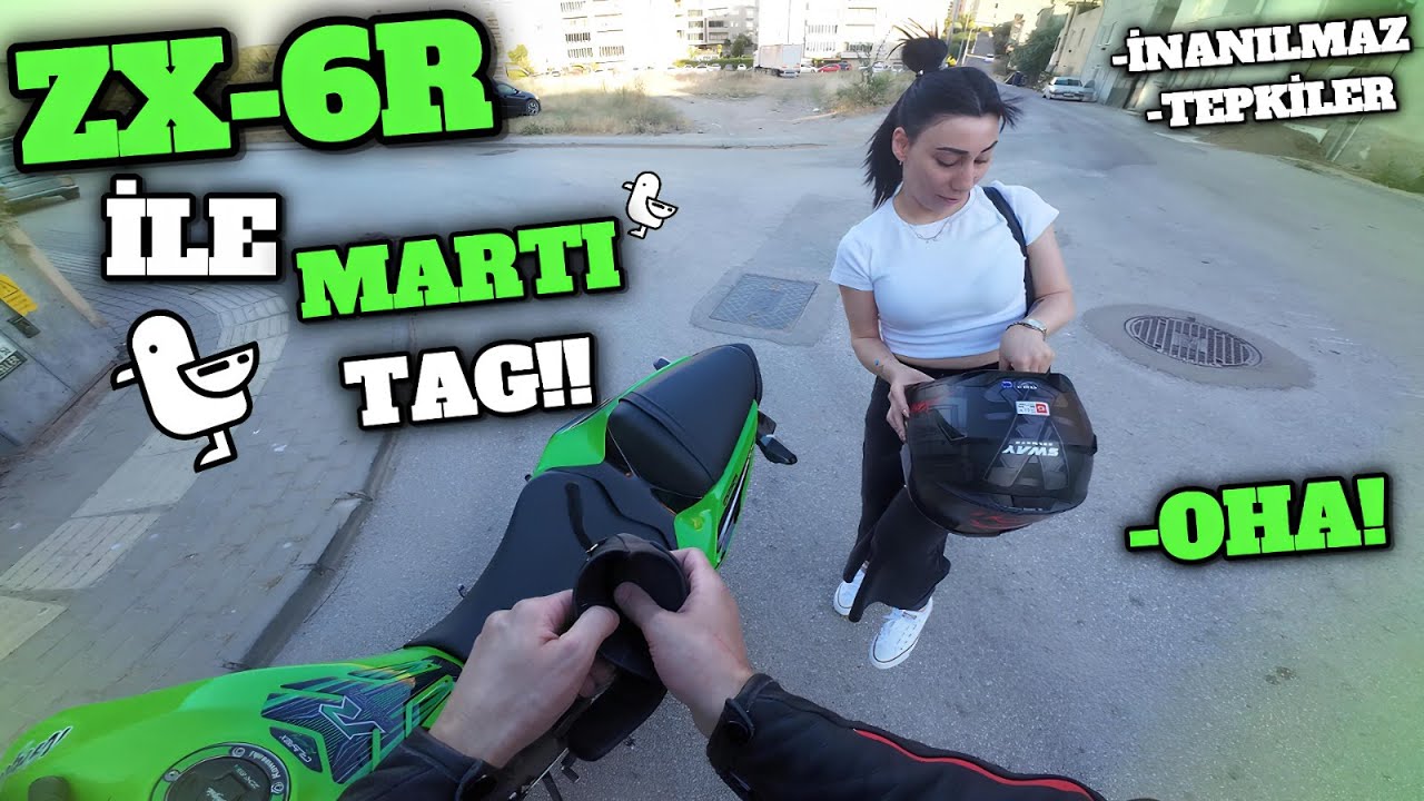 ZX6R İLE MARTI TAG  MOTORA TEPKİLER ! RACİNG MOTORLA MARTI TAG YAPILIR MI? #motovlog #53