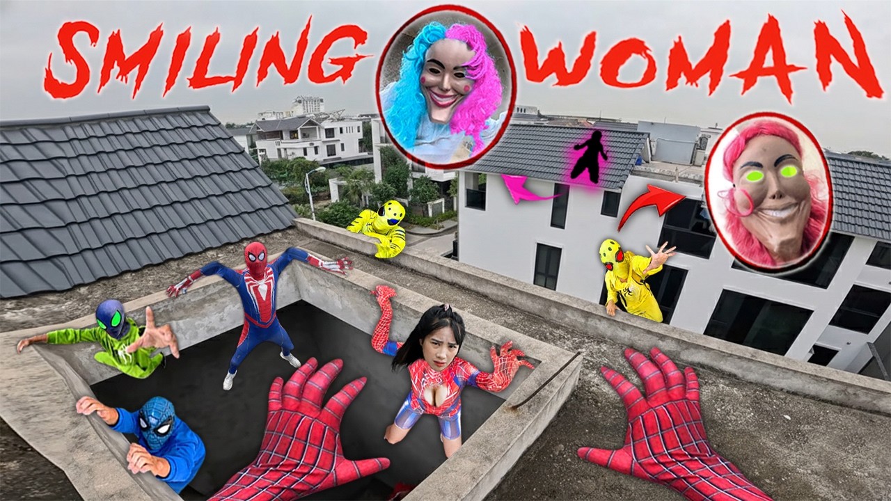 7 SPIDERMAN Vs SMILING WOMAN REAL LIFE ESCAPE 316.0 (Horror Parkour Pov Short) | Epic POV