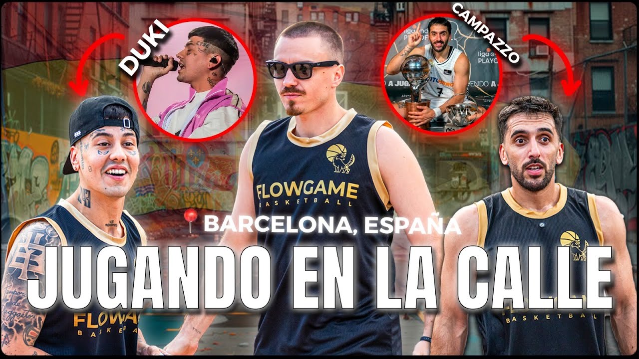 COCO, CAMPAZZO Y DUKI LLEGAN DE SORPRESA A UN BASKET CALLEJERO🏀🇪🇸