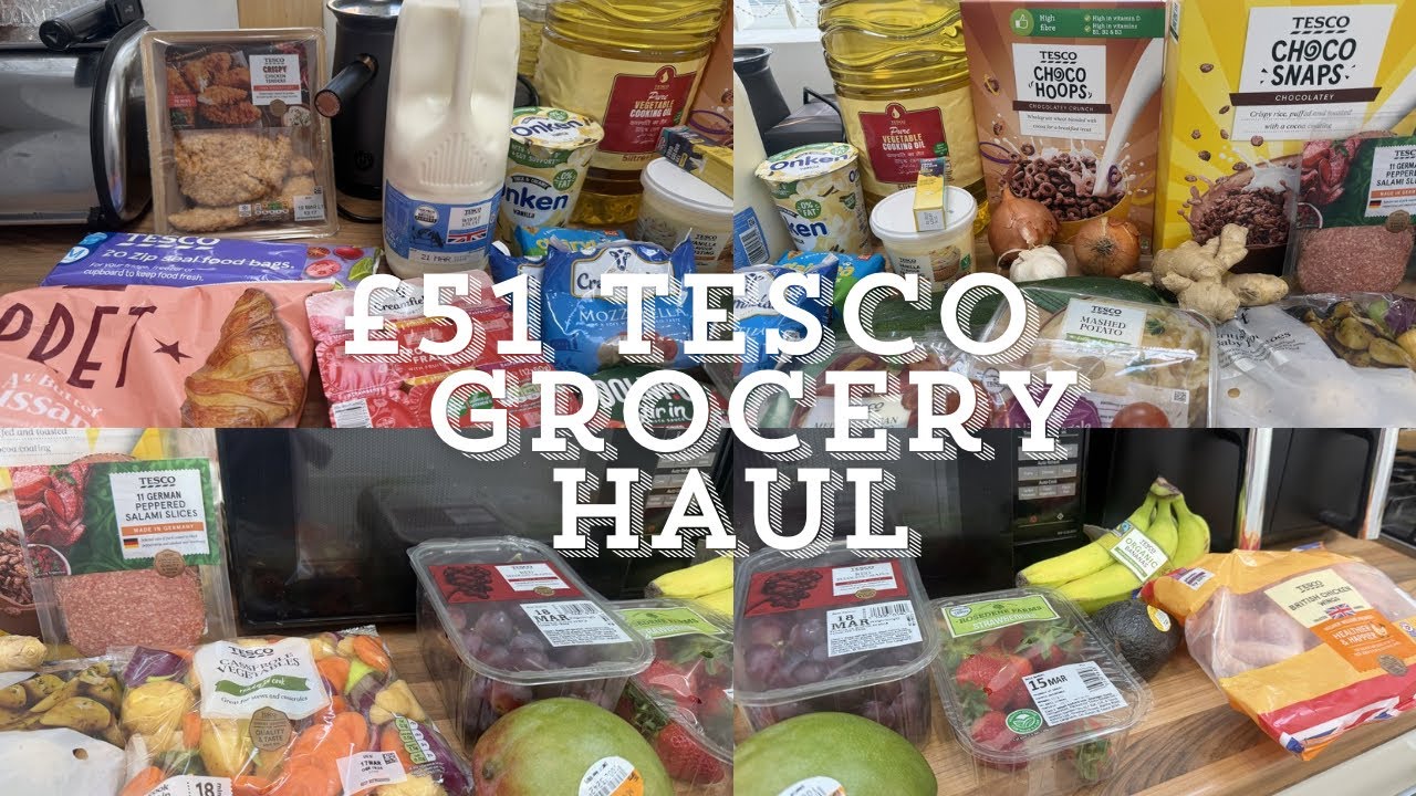 &pound;51 Weekly Tesco Grocery Food Shopping Haul | UK Family Of 4