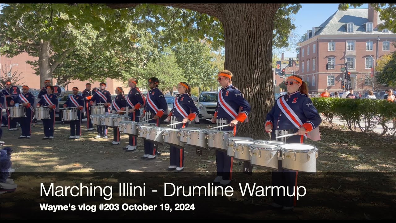 Wayne's Vlog #203 Illini Drumline Warmup