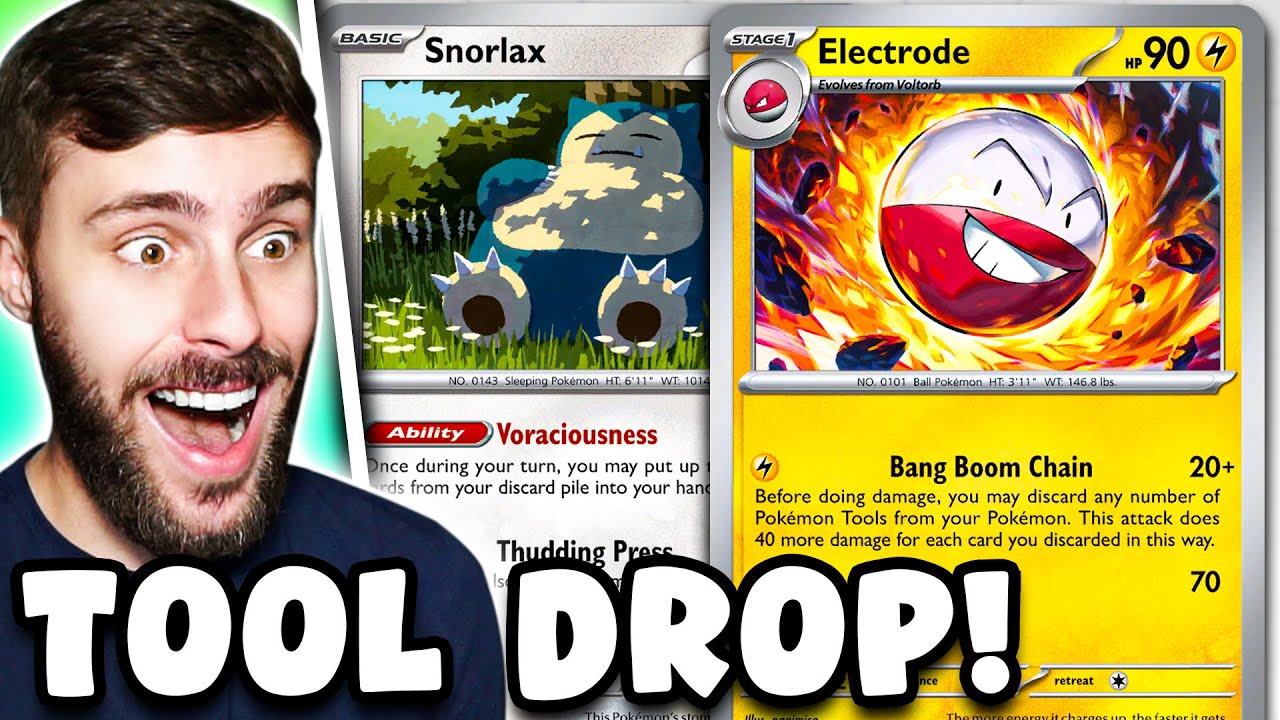 Tool Drop RETURNS in Pokemon 151! Re-use Tools with Snorlax! (PTCGL)