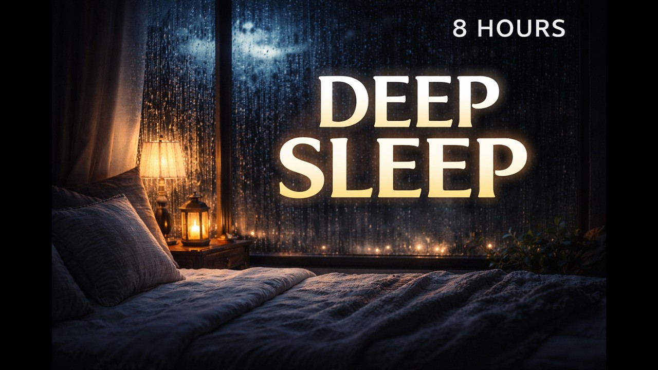 8 HOURS • Sleep Music 🌧️ Gentle Rain, Dreamy Pads & Soft Piano | Deep Sleep & Insomnia Relief