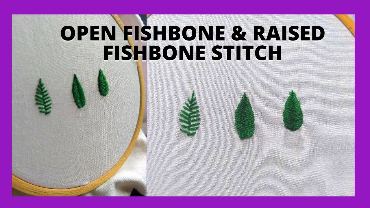 Open Fishbone & Raised Fishbone Stitch | malayalam