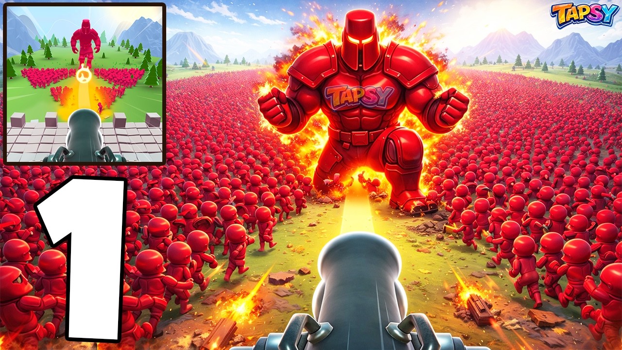 💥Crowd Defense Gameplay Walkthrough Part 1 - Defend Against The Crowd (Android,iOS)