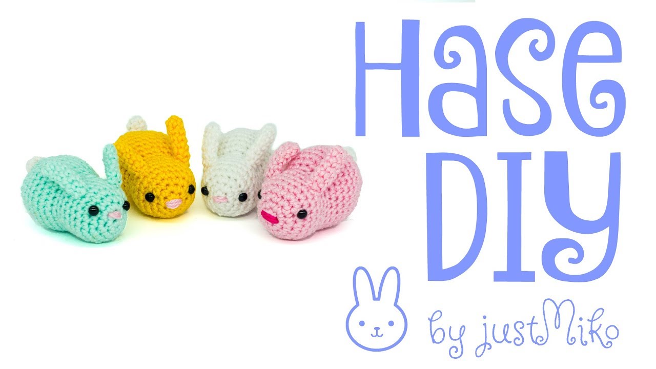 Hase häkeln 🐰 Tiere häkeln | Ostern | Anleitung by justMiko