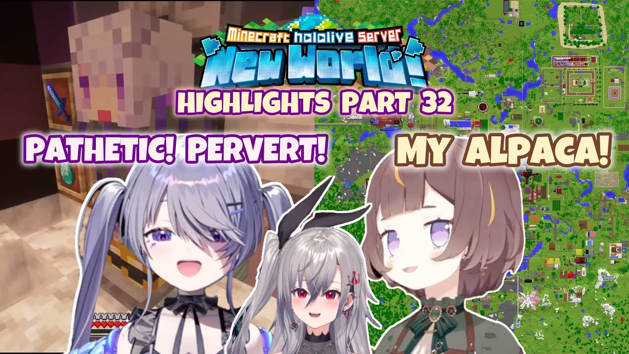Anya’s First New Minecraft Server Tour With Koseki Bijou ft. Riona【 Minecraft HIGHLIGHTS Part 32 】