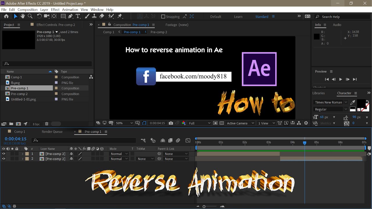 How to reverse animation in After Effect in a minute!