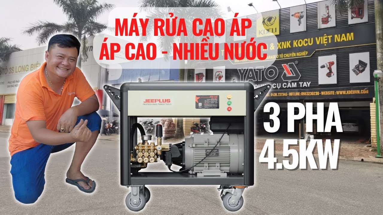 Review | Máy rửa xe cao áp tự ngắt JEEPLUS RP450 4.5KW mới về