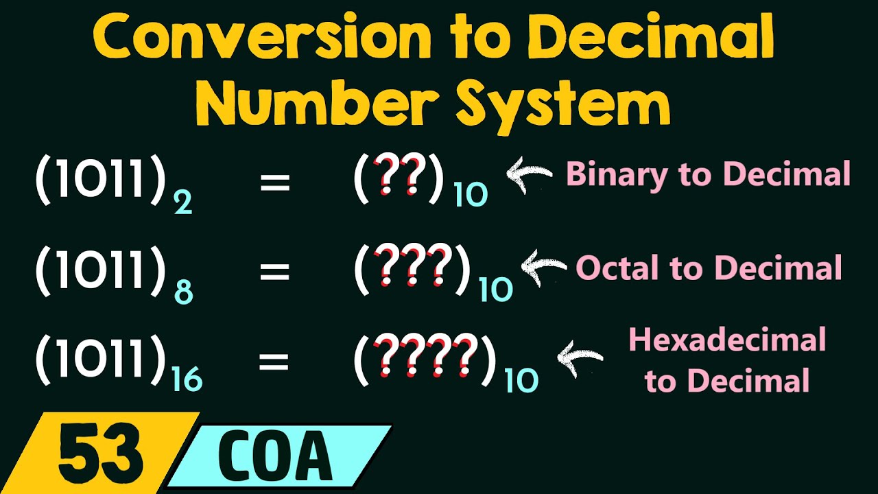 Conversion to Decimal Number System