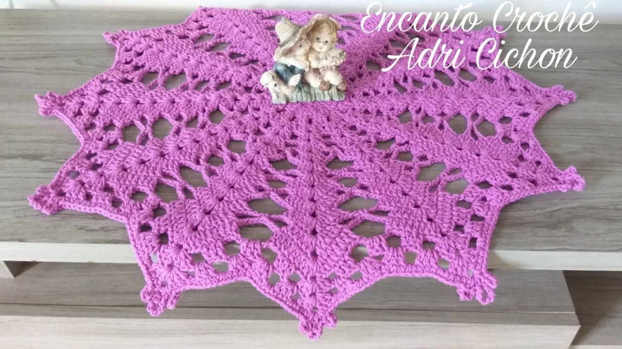 🌟 Centro de mesa Estelar 🌟 56 cm /Centro de mesa de croche  #encantocroche