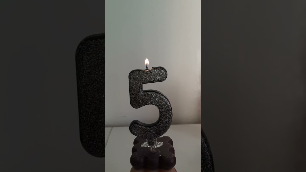 number 5 candle | candle melting
