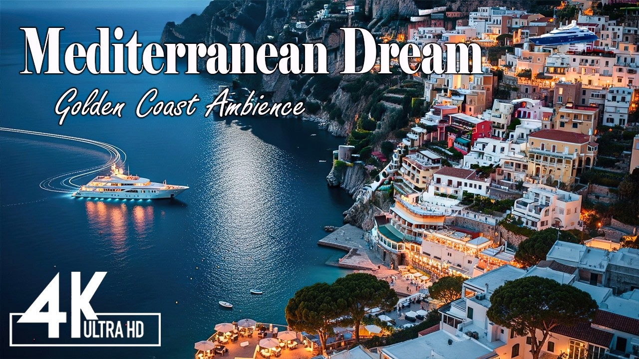 Mediterranean Music 🎶 Beautiful Italian coastal scenery with relaxing music after a long, tiring day