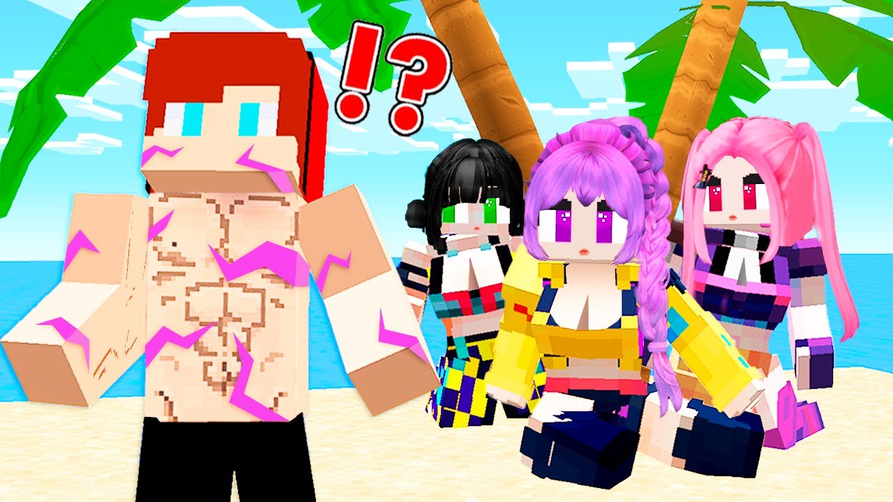 Джей Джей стал демоном и встретил Руми Миру и Зоиин на пляже?! - Maizen Minecraft JJ & Mikey