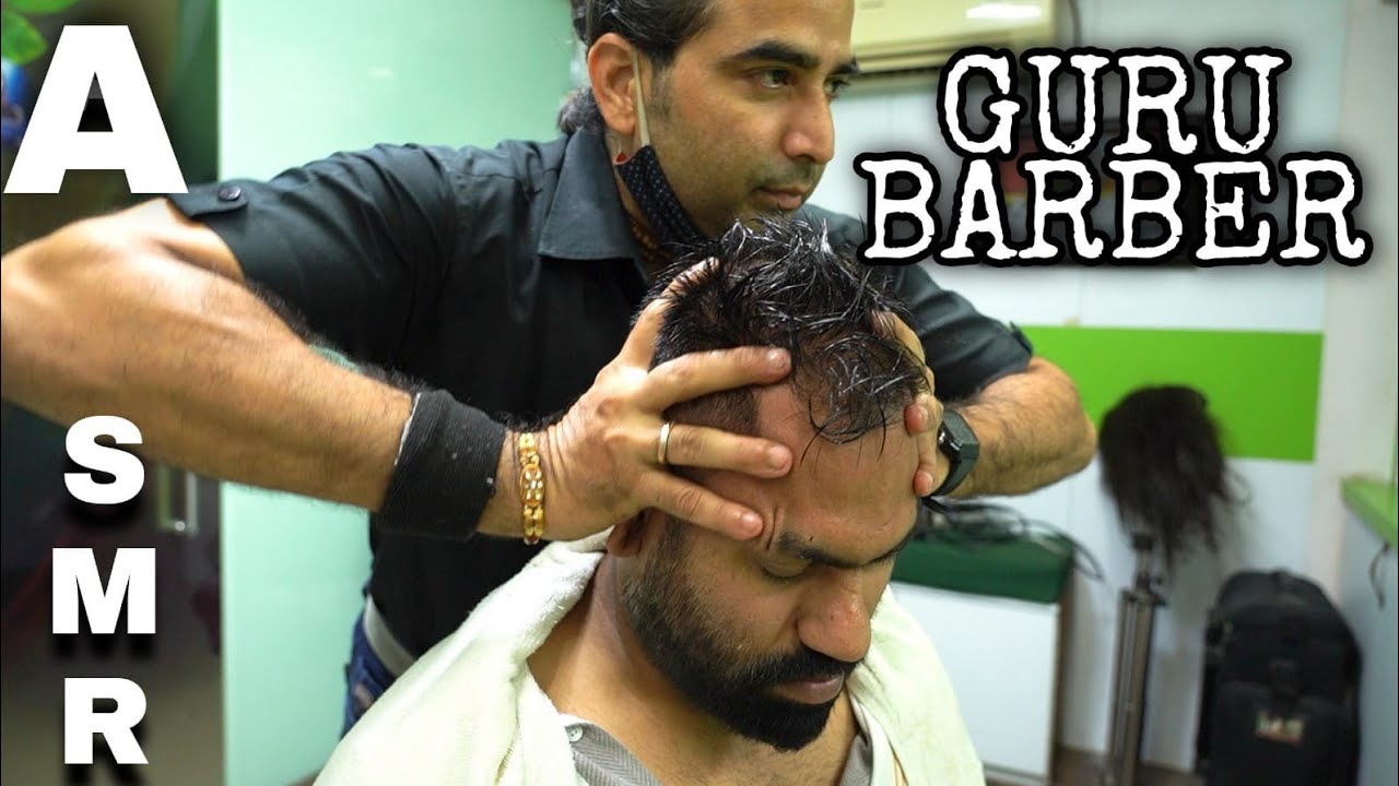 ASMR Deep Tissue Head massage by GURU BARBER 💈 INDIAN BARBER