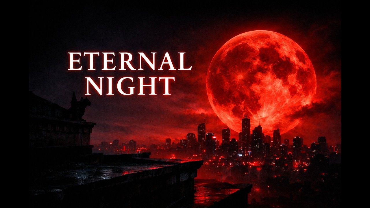 Eternal Night 🩸 Dark 80s Vampire Synthwave | Gothic Rooftop Darkwave (No Vocals)