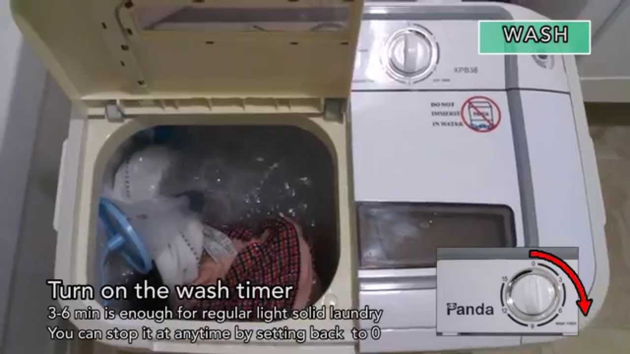 Panda Compact Portable Washing Machine Demo