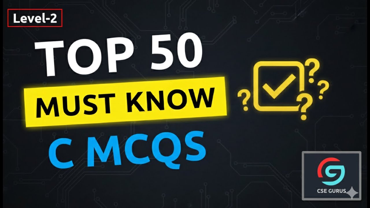 Top 50 MCQs in C