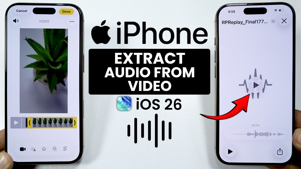 iOS 26 — Как извлечь звук из видео на iPhone — Преобразование видео в аудио