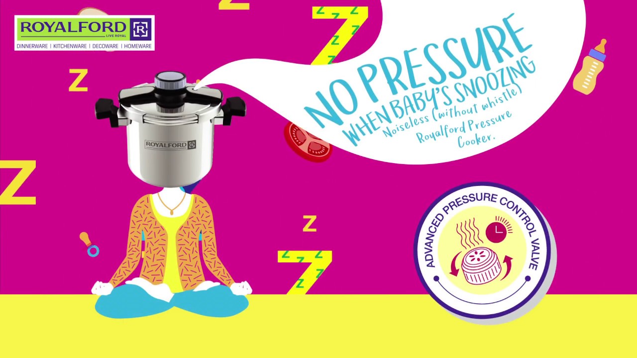 Noiseless Easy to cook Pressure Cooker by Royalford