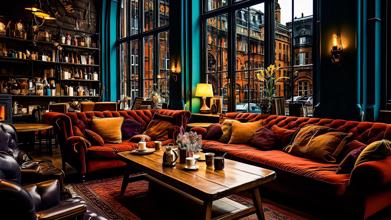 Slow Smooth Piano Jazz Music at Luxury Coffee Shop ❄ Background Instrumental to Relax, Study, Work