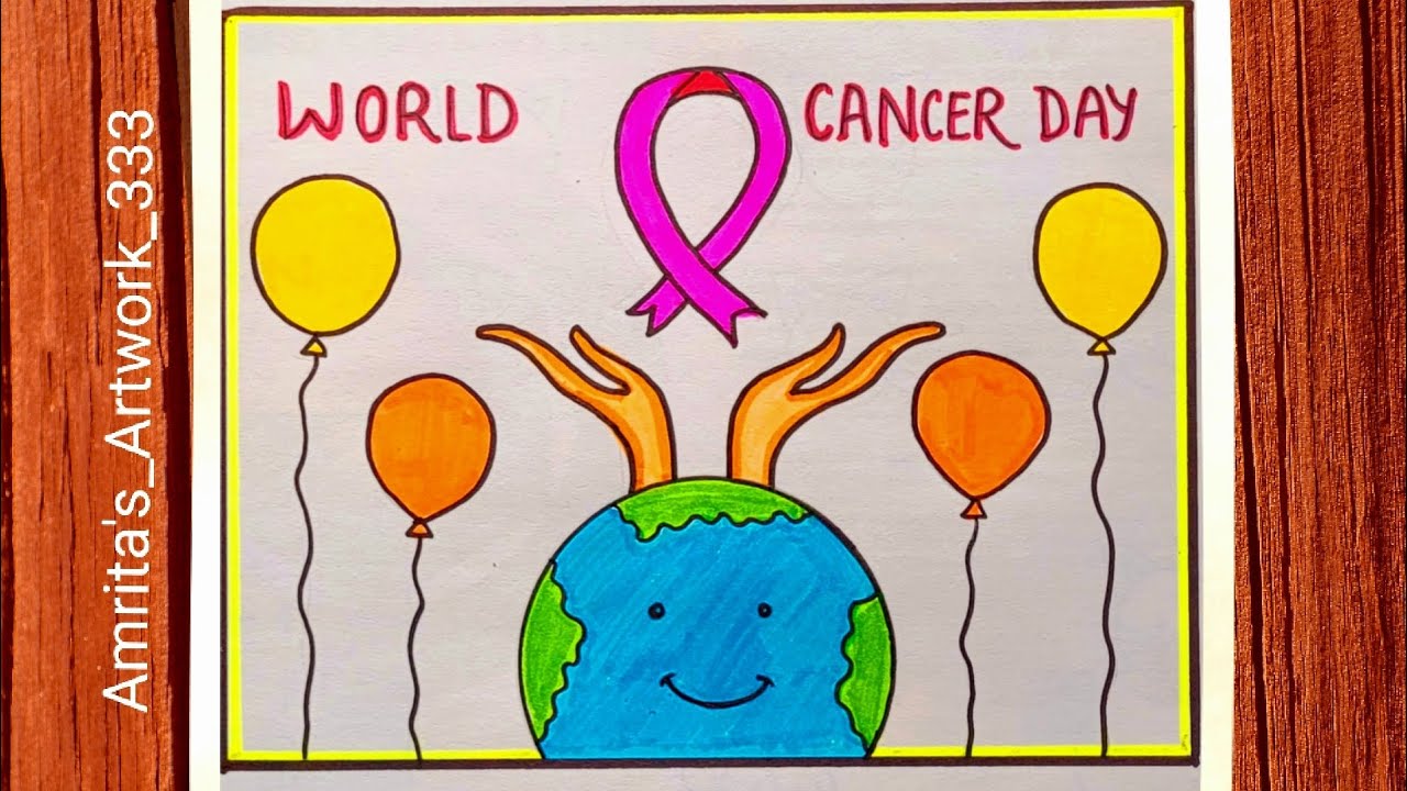 Cancer Awareness Day Drawing | National Cancer Day Drawing | World Cancer Day Drawing easy