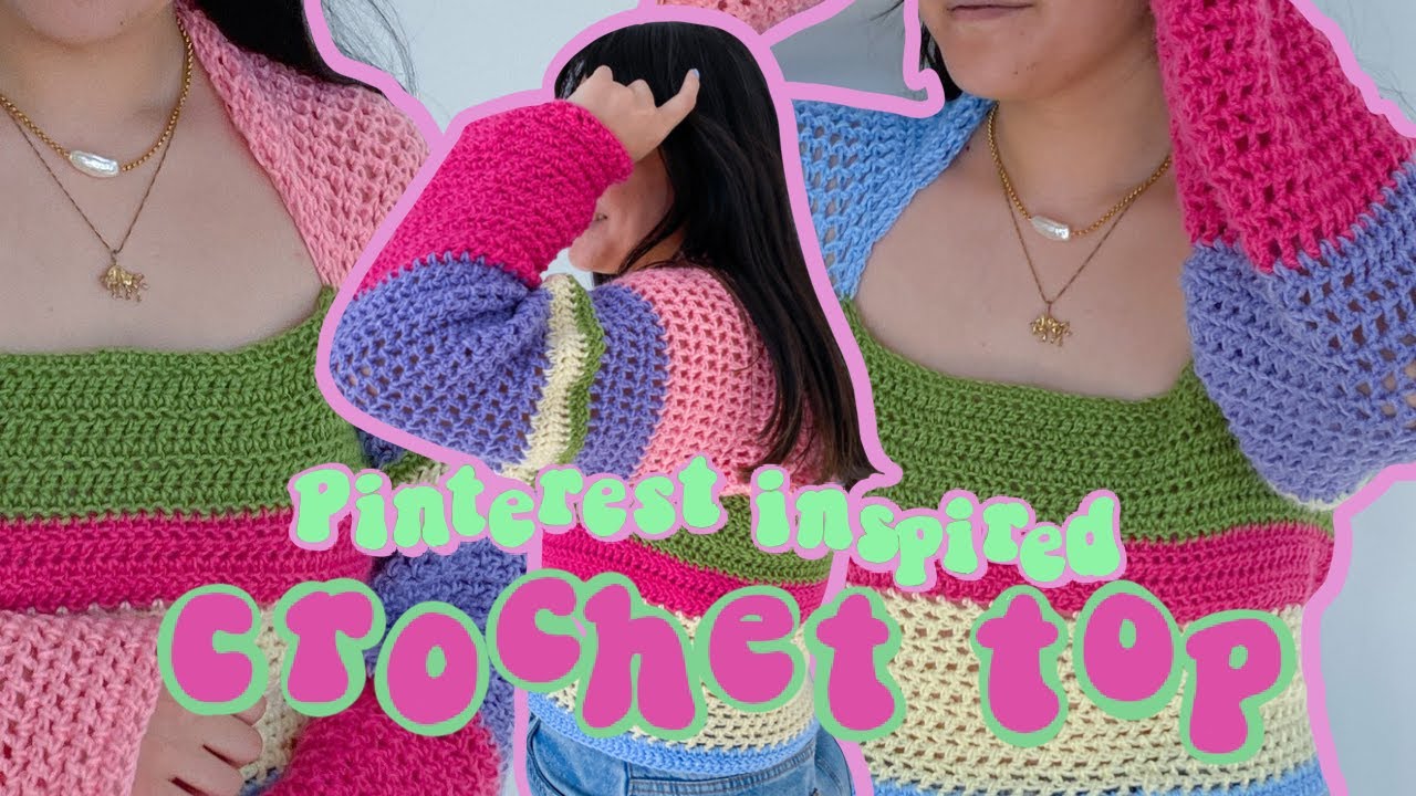 DIY Pinterest inspired crochet top| Scarlet & Sam inspired| beginner-friendly 💘