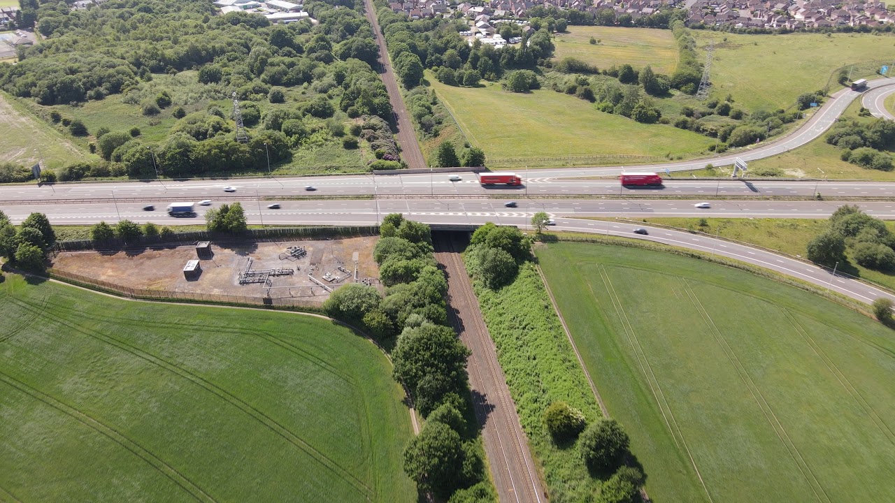 aerial drone of winstanley hall and college