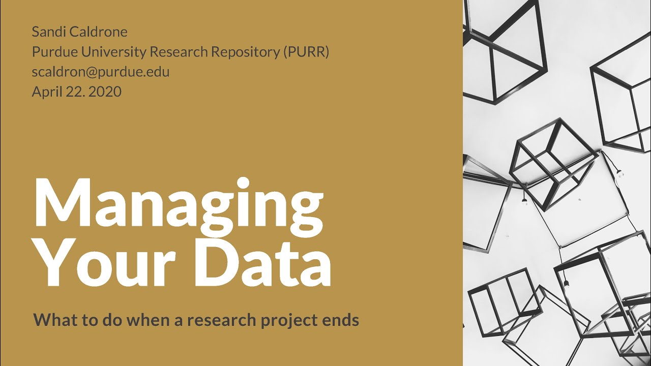 Managing Data Workshop