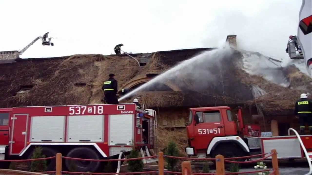 Pożar Dworu Kasztelana. Koziegłowy 19.05.2009r.