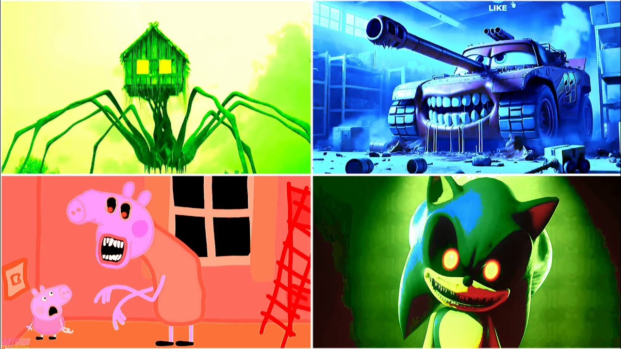 HOUSE HEAD 🆚 MCQUEEN TANK 🆚 SONIC EXE 🆚 PEPPA PIG EXE - COFFIN DANCE SONG | TILES HOP #082